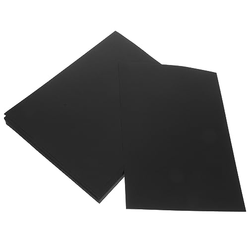 DIYEAH 50 Stück Kartonpapier Karten Und Umschläge Computerpapier Platte Zubehör Für Die Kartenherstellung Farbiges Papier Strukturiertes Papier Leere Karten Pastell Papierstau Black von DIYEAH