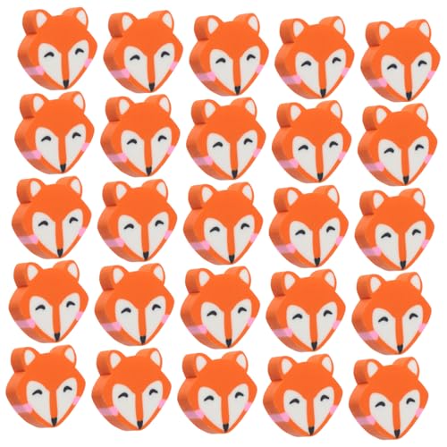 DIYEAH 50 Stück Kleiner Fuchs-radiergummi Miniatur Radiergummis Kunst Radiergummi Zeichnen Fuchsförmige Radiergummis Lustige Radiergummis Radiergummi Schreiben Mini-radierer Orange von DIYEAH