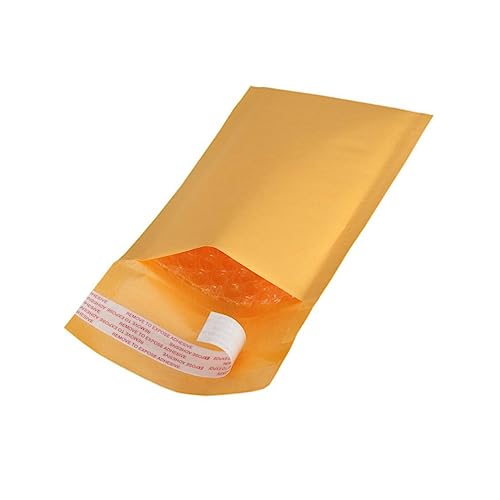 DIYEAH 50 Stück Kraft-Umschlag versandbeutel Versandtaschen Versandumschläge Bubble Mailer briefumschläge Blase Umschlag Luftpolster-Mailer aus Kraftpapier gepolsterten Umschlag Yellow von DIYEAH