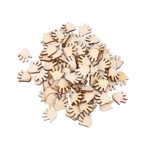 DIYEAH 50 Stück holzhandwerk decoratiuni craciun bastelkasten Holzornamente bastel materialien Handwerksmaterialien Holzdekorationen Holzausschnitte hölzerne Ornamente Bambus von DIYEAH