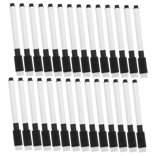 DIYEAH 50 Stück stifte für whiteboards Whiteboard-Stift Trocken abwischbare Stifte für das Klassenzimmer Praktische trocken abwischbare Marker Bürstenkopf aus Polyester-Chemiefaser Black von DIYEAH