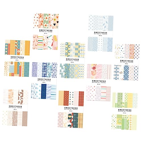 DIYEAH 500 Stück Taschenmaterial Papier Band Scrapbooking-zubehör Scrapbook-Aufkleber Pastellpapier Aufkleber Für Scrapbooking Schrott Aufkleber Ästhetisch Druckerpapier Pergamentpapier von DIYEAH