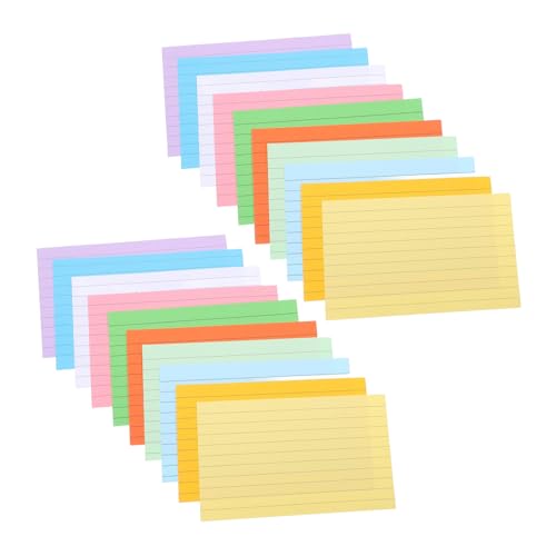 DIYEAH 500 Stück Tragbares Notebook Vokabelnotizblock Leere Karteikarten Stichwortkarten Mini-notizkarten Kartenhüllen Kleine Ordner Spiralförmige Karteikarten Post Palmenkarten Papier von DIYEAH