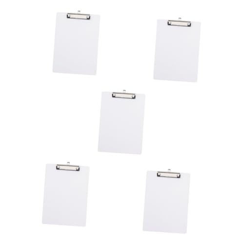 DIYEAH 5St Klemmbrett-Clip schreibtafel buchstabentafel schreibtsichunterlagen Clip-Organizer-Dateitafel Klemmbretter zeichnen Dokumentenordner Bürobedarf Multifunktions-Klemmbrett PVC von DIYEAH