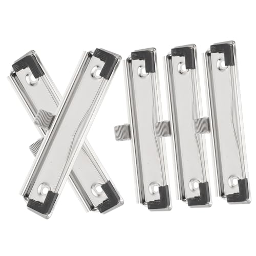 DIYEAH 5St Mappe Klemmbretter montierbarer Klemmbrettclip Planertafel-Clips clipboard klemmbrett halterung ordner Mini-Zwischenablage-Clip Klemmbrett-Clip für Auftragnehmer Metall Silver von DIYEAH