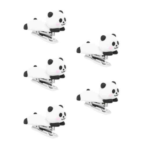 DIYEAH 5St Panda-Hefter Reisehefter Hefter kleiner Hefter Mini Hefter in Tierform Mini-Hefter studentischer Hefter Broschürenhefter süßer Hefter Desktop-Hefter Heftmaschine Metall von DIYEAH