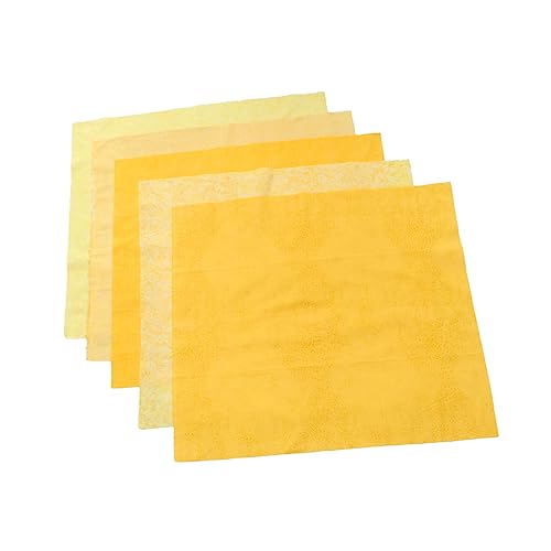 DIYEAH 5St Patchwork-Gruppe weißer Baumwollstoff Stoff zum Quilten Fleecestoff Filzstoff bastel Materialien Patchwork Stoffe Patchwork-Steppstoff Quilten von Patchwork Baumwolle Yellow von DIYEAH