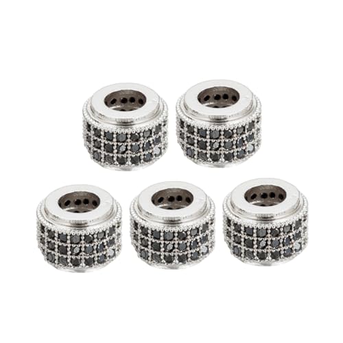 DIYEAH 5St Schmuckherstellung aus Perlen Quetschperlen Perlen für Armbänder Schmuckperlen zur Herstellung von Schmuck Perlen-Kits schmuckwerkzeuge beads for jewellery Metallperlen Silver von DIYEAH