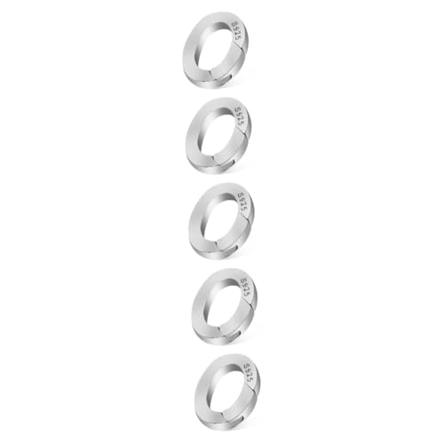 DIYEAH 5St Schmuckschnalle Silberkette mehrreihige Verschlüsse Halskettenschließe Schmuckverschluss Anhänger Kettenverschluss ersetzen Schmuckverschlüsse für Armbänder Silber- Silver von DIYEAH