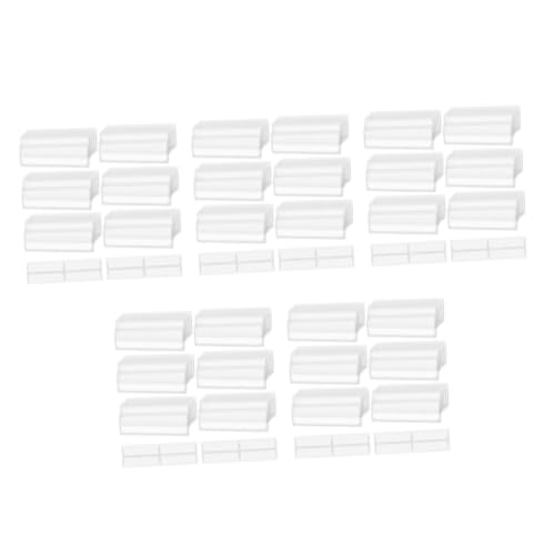 DIYEAH 5sets Transparente Selbstklebende Etikettentasche Karteikartenhalter Aus Kunststoff Etikettenhalter Für Regale Klebetaschen Für Etiketten Etikettentaschen Pvc 32pcs*5 von DIYEAH