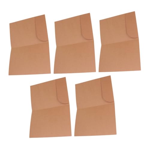 DIYEAH 5st Mappe Ordner Präsentationspapier File-jacket-projekt Braune Umschläge Rechnungsberichtsordner Taschenportfolio-umschlag Einzeltaschen-aktenordner Aktentasche Brown Kraftpapier von DIYEAH