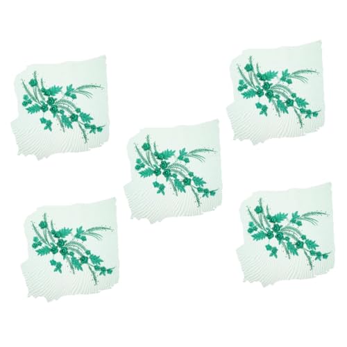 DIYEAH 5st Mesh-stickpatch Blumen Dekorative Flicken Für Kleidung Rock Bestickt Kleid Für Hochzeitsgäste Outfits Hochzeitskleid Strauß Paillettenkleid Patches Nähen Braut- Spitze Green von DIYEAH