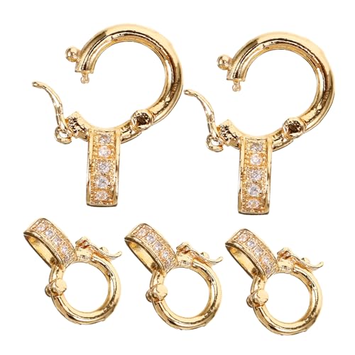 DIYEAH 5st Umrüstschnalle Crimpen Perlen-steckbrett Kit Zur Schmuckherstellung Zange Edelstein Schlüsselanhänger Reize Armbänder Sicherungsperlen Bord Kette Rocailles Kupfer Golden von DIYEAH