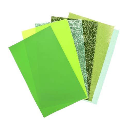 DIYEAH 6 Blätter Leder Selber Machen Fleecestoff Bunte Ohrringe Glitzer Künstlich Bunter Schmuck Bausatz Gewachst Filzquadrate Zum Basteln Bogen Ohrringe Leder Kunstleder Pu Green von DIYEAH