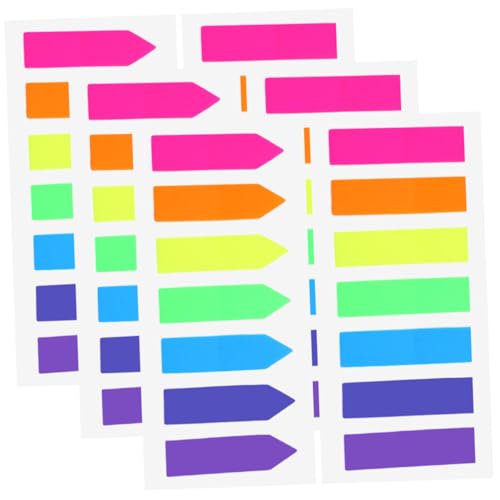 DIYEAH 6 Index-Aufkleber bookmarks lesezeichen Farbige Haftnotizen book marks Seitenmarkierungen Textmarkerstreifen praktische Lesestreifen Highlight-Streifen das Haustier Colorful von DIYEAH