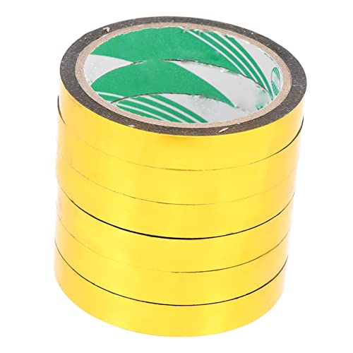 DIYEAH 6 Rollen Goldenes Briefpapierband Spiegelband Wandbanddekor Golddekor bastelzeug bastelmaterial Klebeband für den Haushalt goldenes Zierband Metallisiertes Polyesterfolienmaterial von DIYEAH