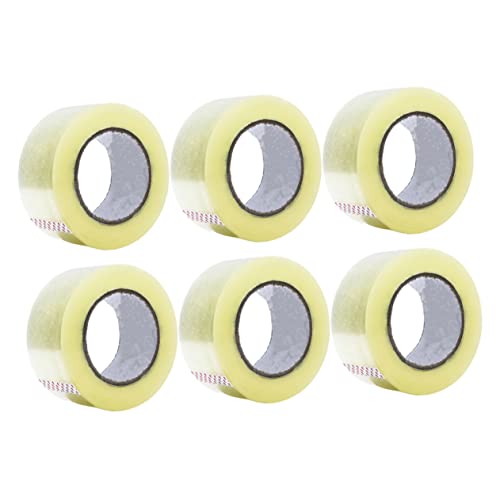 DIYEAH 6 Rollen Klebeband Hochleistungsband Abdichtband Filamentband büroartikel büromaterial verpackung clear tape transparentes Dichtband stilles transparentes Band Weiß von DIYEAH