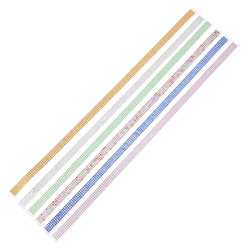 DIYEAH 6 Rollen Selbstklebendes Bohrband Ab Hotfix Vinyl Scrapbooking Nachfüllungen Briefe Sammelalbum Klebrige Strasssteine Klebeband Nachfüllt Etikett Spender Gold Verpackung Doppelt von DIYEAH