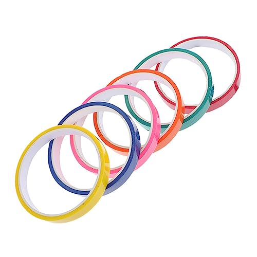 DIYEAH 6 Rollen klebriges Ballband klarer klebriger tack Verpackungsklebeband mit Abroller farbiges Klebeband toys spielsachen tape Anti-Stress-Klebeband Plastik von DIYEAH