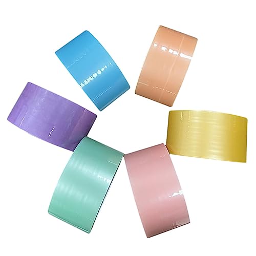 DIYEAH 6 Rollen Klebriges Ballband Farbige Klebebänder Geschenkverpackung Vinyl Klebrige Ballbänder Bunte Dekompressionsbänder Farbige Washi-tapes Wasser Kind Plastik Extra Breit von DIYEAH