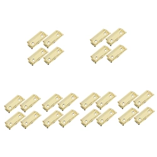 DIYEAH 6 Sätze Metallclip -ordner Kappe Kombination Angelrute Stecker Aktenhefter Papierklemmen Dokumentenordner Große Clipboard-clips Heftklammern Aluminiumlegierung Golden 4 Stück * 6 von DIYEAH