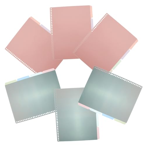 DIYEAH 6 Sets Notizbuch Trennblätter Mit Fächern A4 30 Loch Design 4 Farben Je Set Praktische Binder Tabs Für Schule Büro Und Organisation Ideal Für Notizen Und Dokumente von DIYEAH