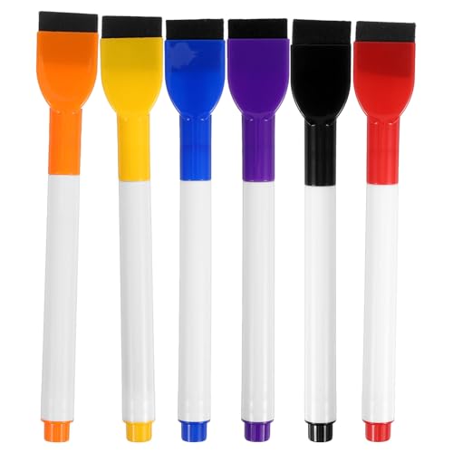 DIYEAH 6 Stück Magnetische Trocken Abwischbare Stifte Trocken Abwischbare Marker Feine Spitze Whiteboard-Stifte Geruchsarm Dünne Marker Für Kalendertafeln Bunt von DIYEAH