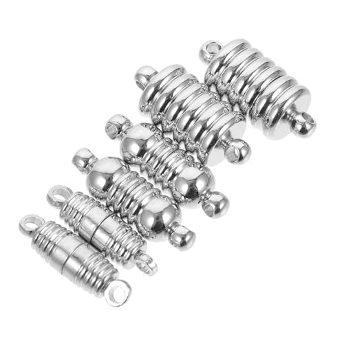 DIYEAH 6 Stück Schmuckgliederschnalle hand schmuck magnetschließe Schmuckmagnetverschlüsse Ringe Reize Bausatz Halskette DIY Stecker Magnetverschluss zur Schmuckherstellung Eisen Silver von DIYEAH