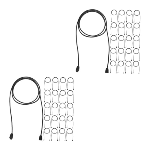 DIYEAH 60 Sätze Abnehmbares Halskettenband Lanyard-kit Kettenverlängerungen Perlen Für Schlüsselbänder Abreißverschlüsse Aus Kunststoff, Perle Diy-halsketten-set Silikon-lanyard Black Abs von DIYEAH