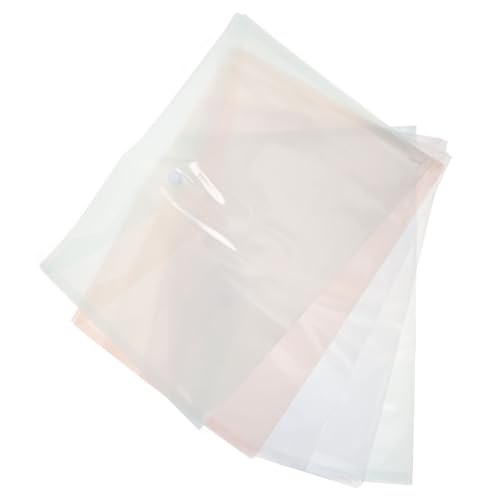 DIYEAH 60 Stück Dokumententaschen Mit Schnappverschluss Bleistiftbeutel Große Transparente Bleistiftbeutel Quittungshalter Organizer A4 Briefumschläge Gutscheinhalter von DIYEAH