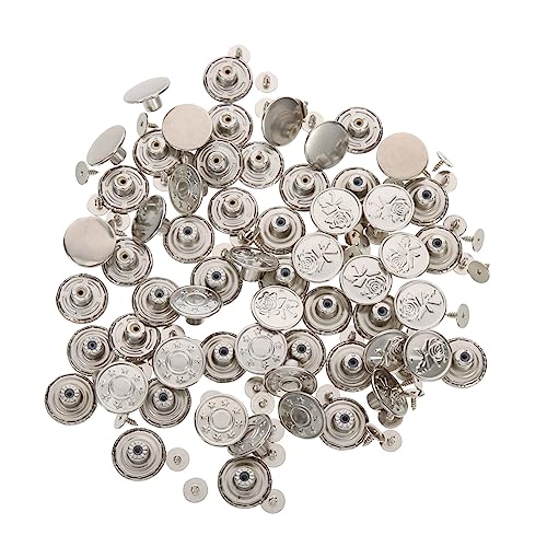 DIYEAH 60st H-förmige Schnalle Knopf Für Hosen Druckknopfverschluss-kit Tasten Druckknöpfe Für Bekleidung Druckknöpfe Nähen Druckknöpfe Druckknöpfe Hosenbundstraffer Silver Legierung von DIYEAH