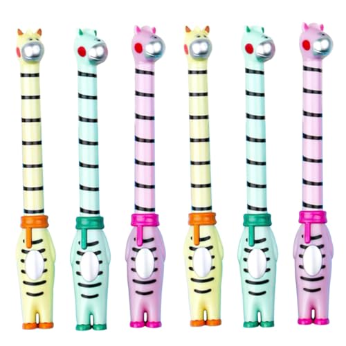 DIYEAH 6St Gel Stift Kinder schreiben Stift schwarze Kugelschreiber Schreibstifte Signierstifte schreibutensilien schreibkladde Schilderstift in Giraffenform Cartoon-Schild-Stift Plastik von DIYEAH