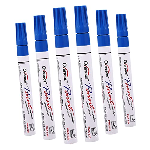 DIYEAH 6St Malstift schreibkladde platube stift graffiti pens Graffiti-Stift markitawerzeug werkzeug Farbmarker Stift markieren Autolackstift Bastelstifte für Graffiti-Marker Blue von DIYEAH