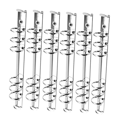 DIYEAH 6St Ordner Ordner goldene Binderklammern Binderringe groß Schlüsselbund Bindemittel Loseblattbuch Ringclips metalklebeber Metall-Loseblattbinder Aktenordner Binder Loseblatt Silver von DIYEAH