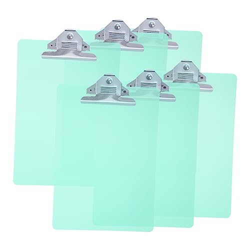 DIYEAH 6St Papier-Klemmbrett büromaterial office supplies Rounded corners clipboard schulmaterial klarer Aktenumschlag Notizbeutel briefumschläge Memo-Klemmbretter A4-Klemmbrett Green von DIYEAH