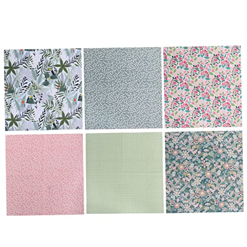 DIYEAH 6St Patchwork-Gruppe rosa Stoff weißer Stoff Quilten von Quadraten Stoff weißer Baumwollstoff Spitzenstoff Fabric Baumwoll putztuch Steppstoff Meterware Stoff zum Quilten Baumwolle von DIYEAH