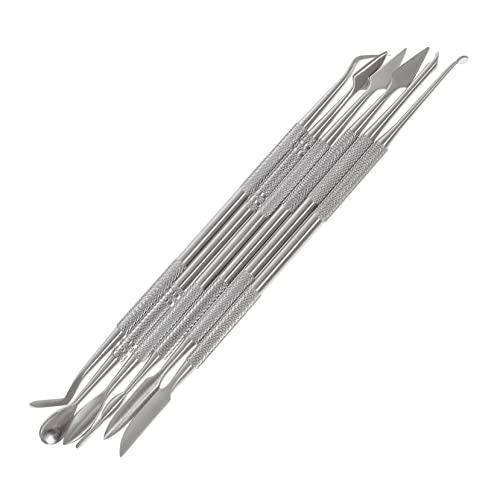 DIYEAH 6St Schnitzmesser aus Ton Tonpressmaschine Modelliermasse Werkzeuge aus Polymer Ton-Kit ton werkzeug clay tools DIY-Bildhauerwerkzeuge Töpferwerkzeuge Rostfreier Stahl Silver von DIYEAH