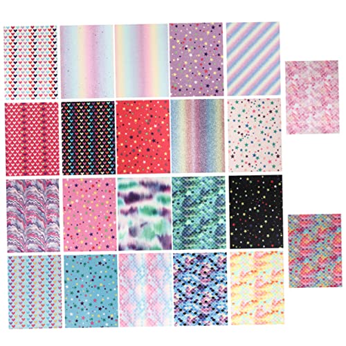 DIYEAH 6St glitzernder Lederstoff Fat Quarters Stoffbündel süßer Stoff Polsterstoff Nähen von Stoffen Stickereiflecken Fleecestoff DIY-Material tasche leder selber machen leder stoff von DIYEAH