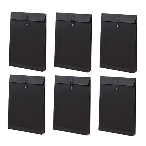 DIYEAH 6er Set A4 Schwarze Dokumententaschen Vielseitige Aufbewahrung Für Büro Schule Und Zuhause Ideal Als Organizer Für Unterlagen Und Kleidung von DIYEAH