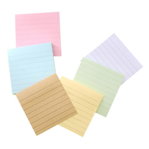 DIYEAH 6er Set Farbige Haftnotizen Selbstklebende Memo Pads Pink Und Kraftpapier Dekorative Notizzettel Für Schule Büro Und Zuhause von DIYEAH