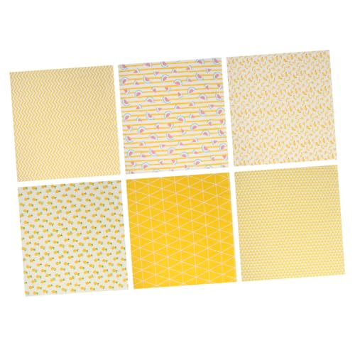 DIYEAH 6st Fruchttuch-Set Stoff Nähen Weißer Stoff Schlichter Baumwollstoff Maschine Netzstoff Zum Nähen Stoff Zum Nähen Von Kleidung Wimpel Aus Baumwollstoff Steppstoff Baumwolle Yellow von DIYEAH