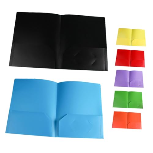 DIYEAH 7 Stück Doppel Einstecktaschen Aktenordner Papier Aktenordner Papierordner Portfolio Ordner Akkordeon Datei Organizer Schmaler Dokumentenhalter Dokumentenpapier Schutz von DIYEAH