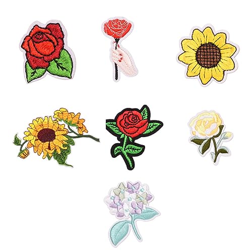 DIYEAH 7St Banner Blumen Gewebereparaturband Stickereiapplikationen süße Patches Dekoration stickerpappier stickrahmen bastelzeug aufbügelbilder aufkleber Charm-Stoff-Patch Stoffzubehör von DIYEAH