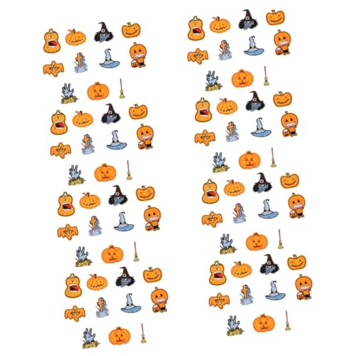 DIYEAH 8 Sätze Halloween-patch Kürbiswachs Schmilzt Kürbisdekor Im Freien Halloween Basteln Halloween Costume Gestickter Aufnäher Mit Kürbis Kleidungsstück Patches Polyester 11pcs*8 von DIYEAH