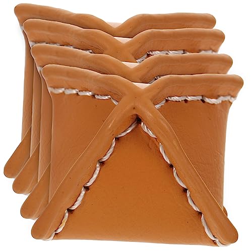 DIYEAH 8 Stk Lederknöpfe bequeme Kleiderknöpfe Hochwertige Jackenknöpfe Quadratischer Mantelknopf bescherung weihnachten weihnachten dekorative Jackenknöpfe Anzugknöpfe Khaki von DIYEAH