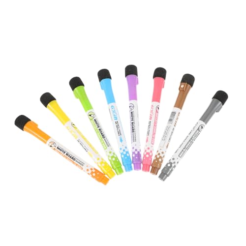 DIYEAH 8 Stück Bunte Magnetische Trocken Abwischbare Marker, Multifunktionale Trocken Abwischbare Marker, Malstifte, Farbige Marker, Magnetische Marker, Whiteboard-marker von DIYEAH