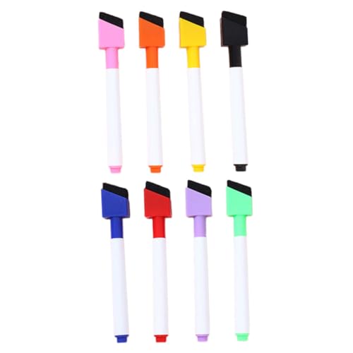 DIYEAH 8 Stück Whiteboard Stifte Trocken Abwischbare Stifte Trocken Abwischbare Marker Mit Radiergummi Trocken Abwischbare Marker Feine Spitze Trocken Abwischbare Marker Für Klaren von DIYEAH