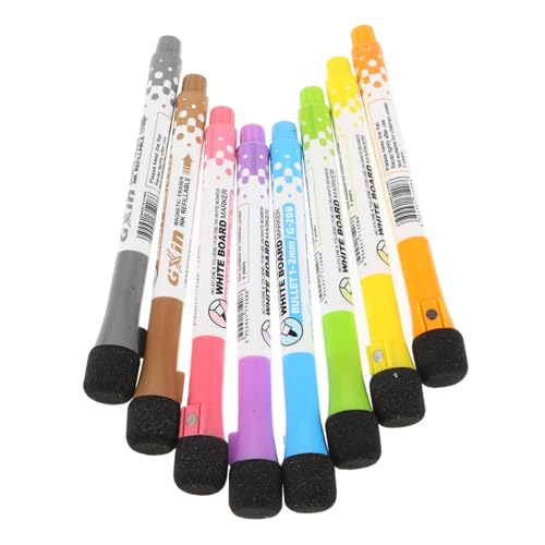 DIYEAH 8st Löschbarer Magnetstift Tragbare Markierungen Magnetischer Trocken Abwischbarer Marker Tragbare Whiteboard-marker Trockenlöscher Mit Radiergummi Löschbare Markierungen Plastik von DIYEAH