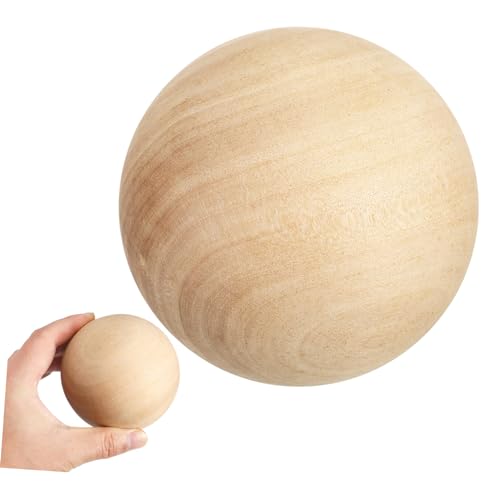 DIYEAH 9 Cm Runde Kugel Produkt O Ball Ersatzbälle Cricket-bälle Kugeln Mittelstücke Völkerball Nussknacker Künstlich Therapieball Rote Kugel Kugeln Basteln Fußball Kapsel Hölzern von DIYEAH