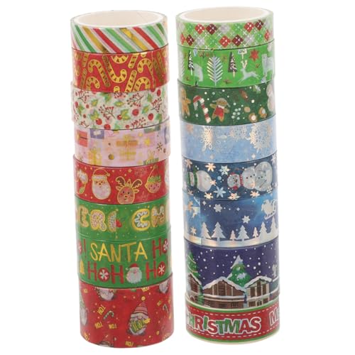 DIYEAH 9 Rollen Weihnachts-Washi-Tape Halloween-Partydekorationen Ruhe in Frieden Klebebänder the washi tape weihnachtsbasteln di4ries Fotoalbumband Handkontodruckband Japanisches Papier von DIYEAH